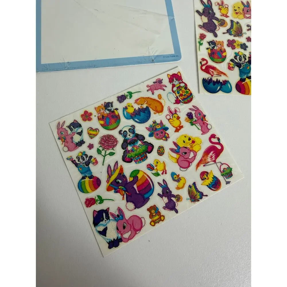 Vintage Lisa Frank Easter Glitter Tattoos 2 full sheets temporary tattoos